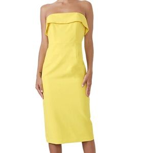 White Strapless Cocktail Dress